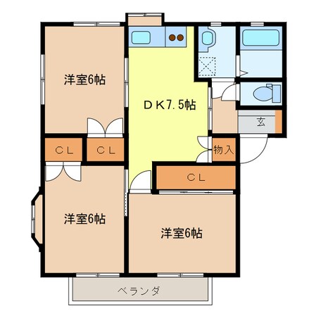 ハイムルーラルⅠの物件間取画像